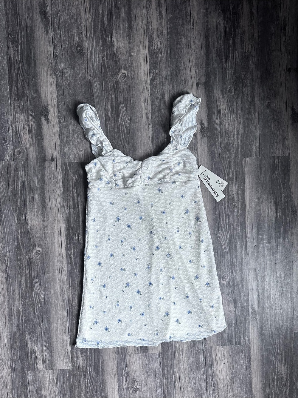 No Boundaries Double Ruffle Ruched Mini Dress Women's Size M | XL - Picture 13 of 16